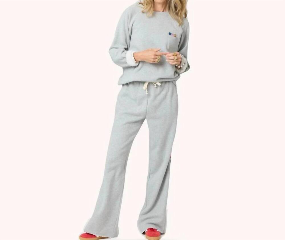 NEW KERRI ROSENTHAL weekend love brigade sweatpants in heather grey